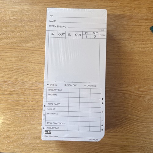 Clock cards for clocking - clock, in