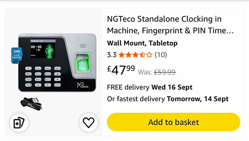 Ngteco fingerprint pin - g1,