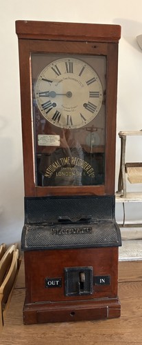 Antique clocking machine - antique, in